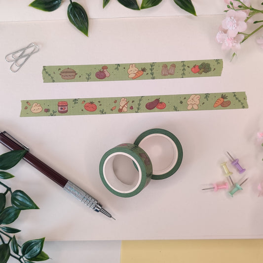 Bunny Veggie Garden Washi Tape