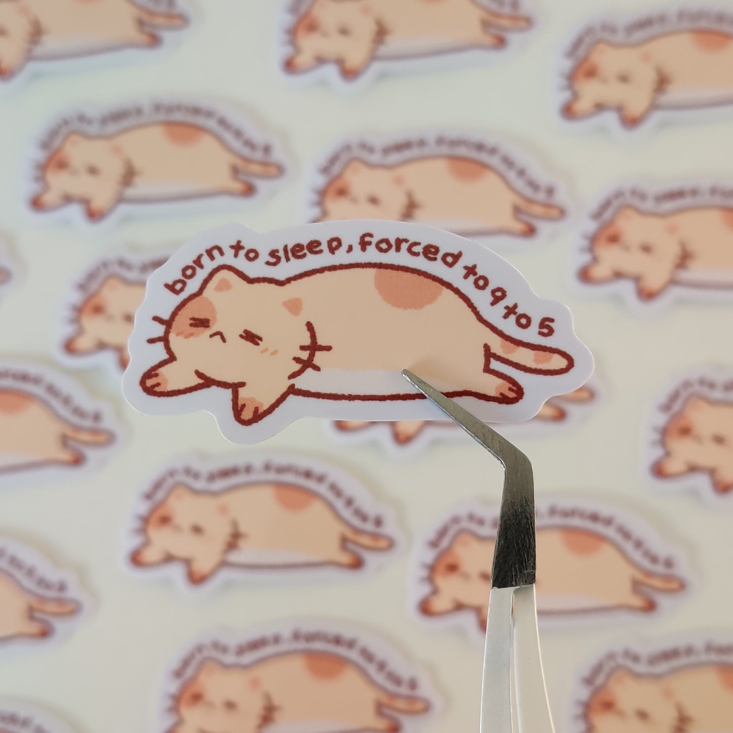9 to 5 Cat Sticker