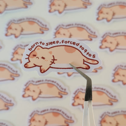 9 to 5 Cat Sticker