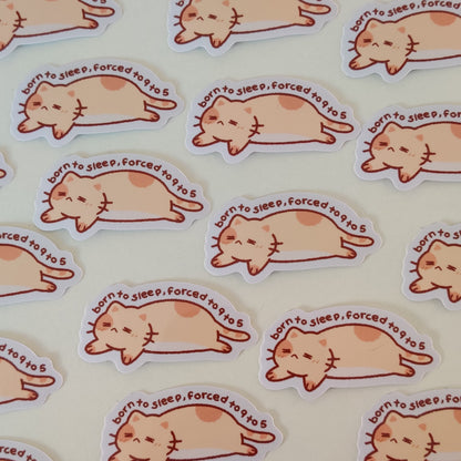 9 to 5 Cat Sticker