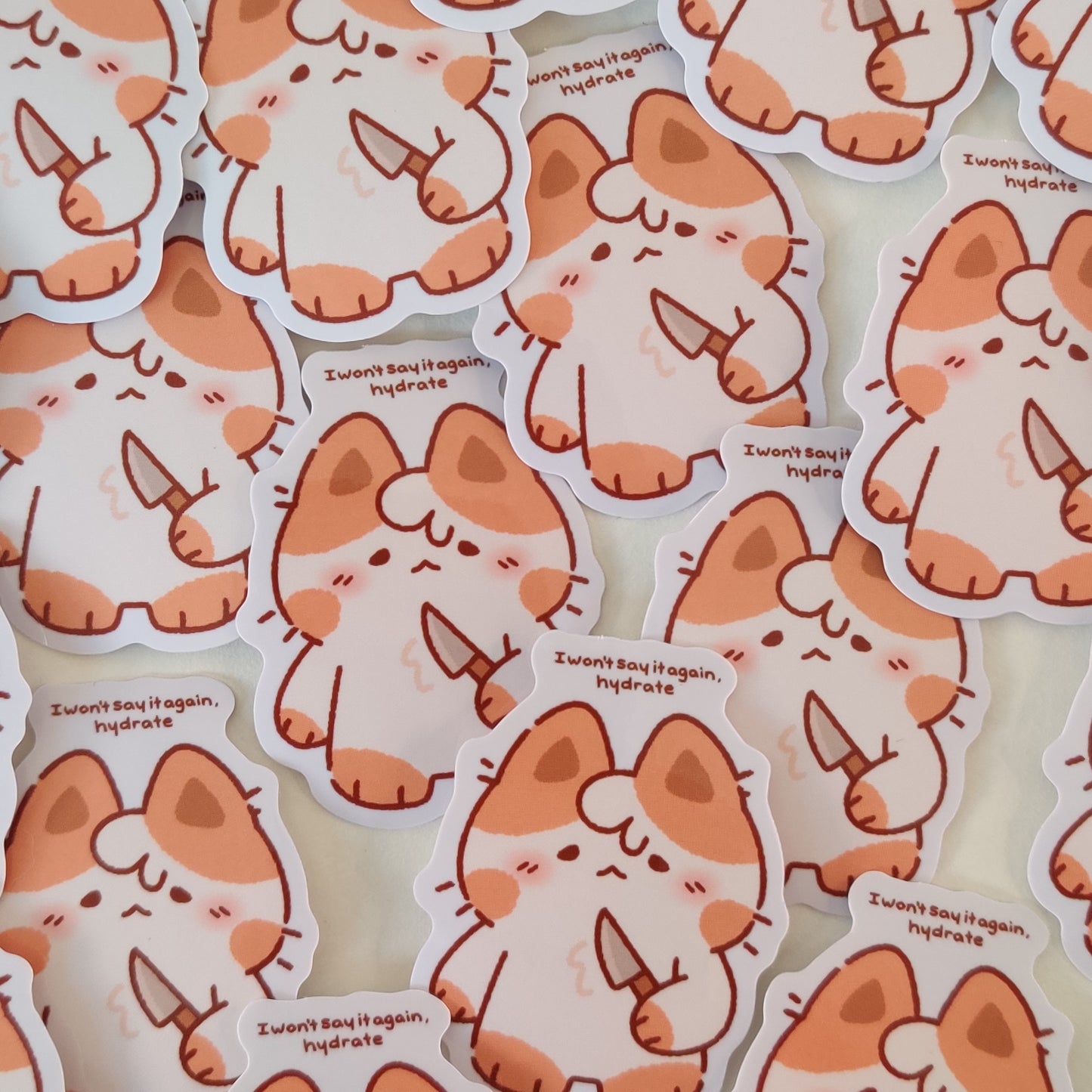 Hydration Cat Sticker