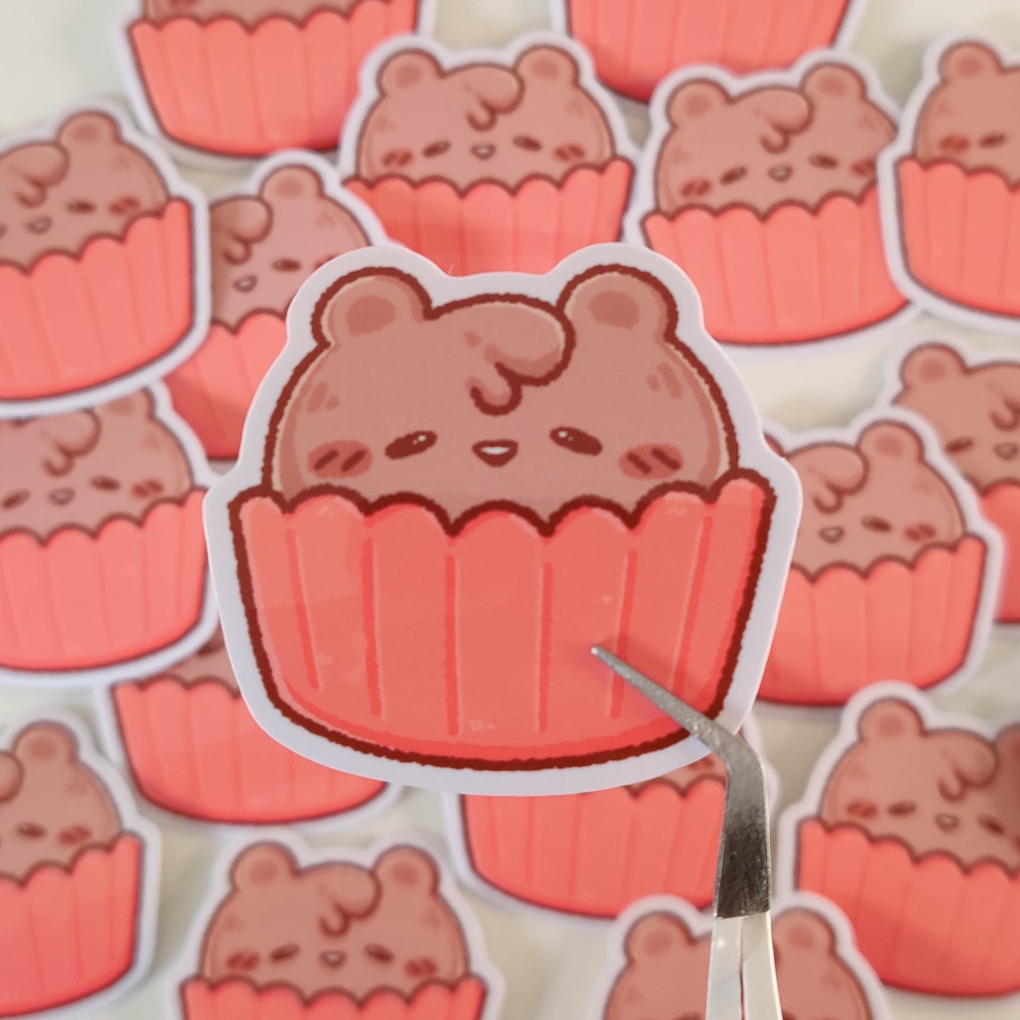Bear Cupcake Sticker
