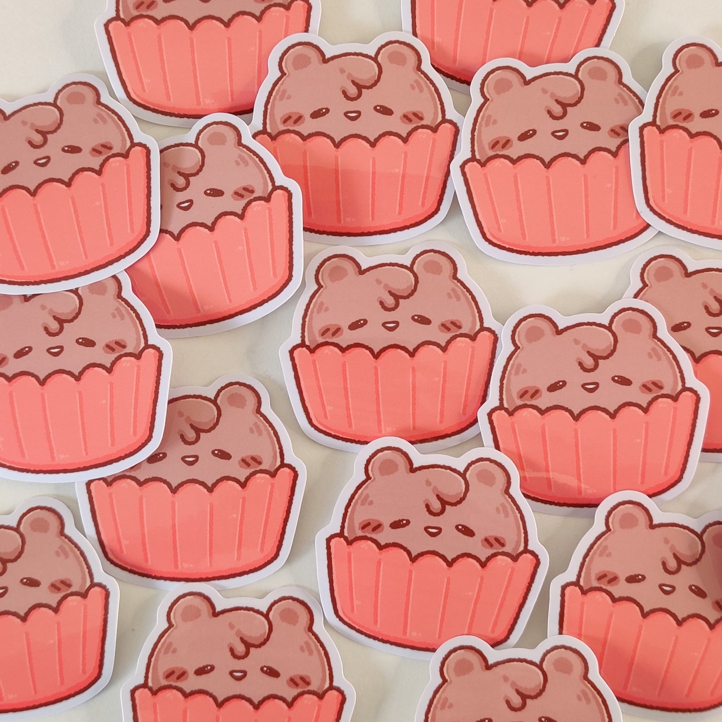 Bear Cupcake Sticker