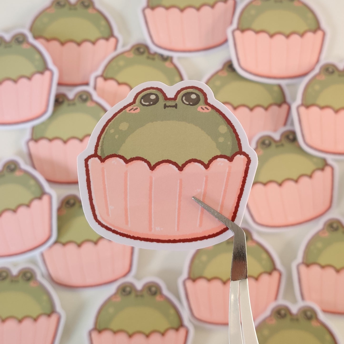 Frog Cupcake Sticker