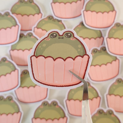 Frog Cupcake Sticker