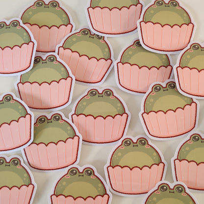 Frog Cupcake Sticker