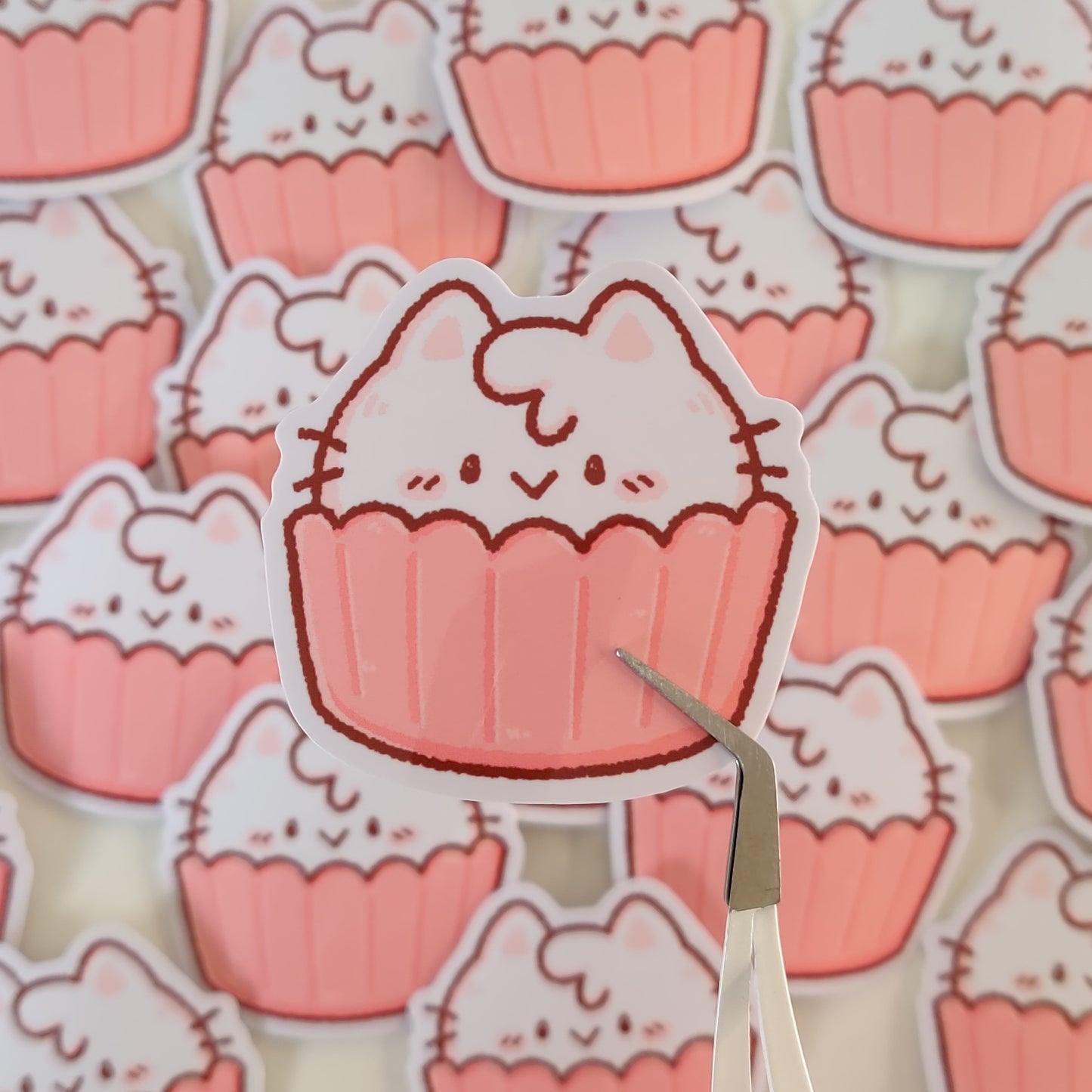 Cat Cupcake Sticker