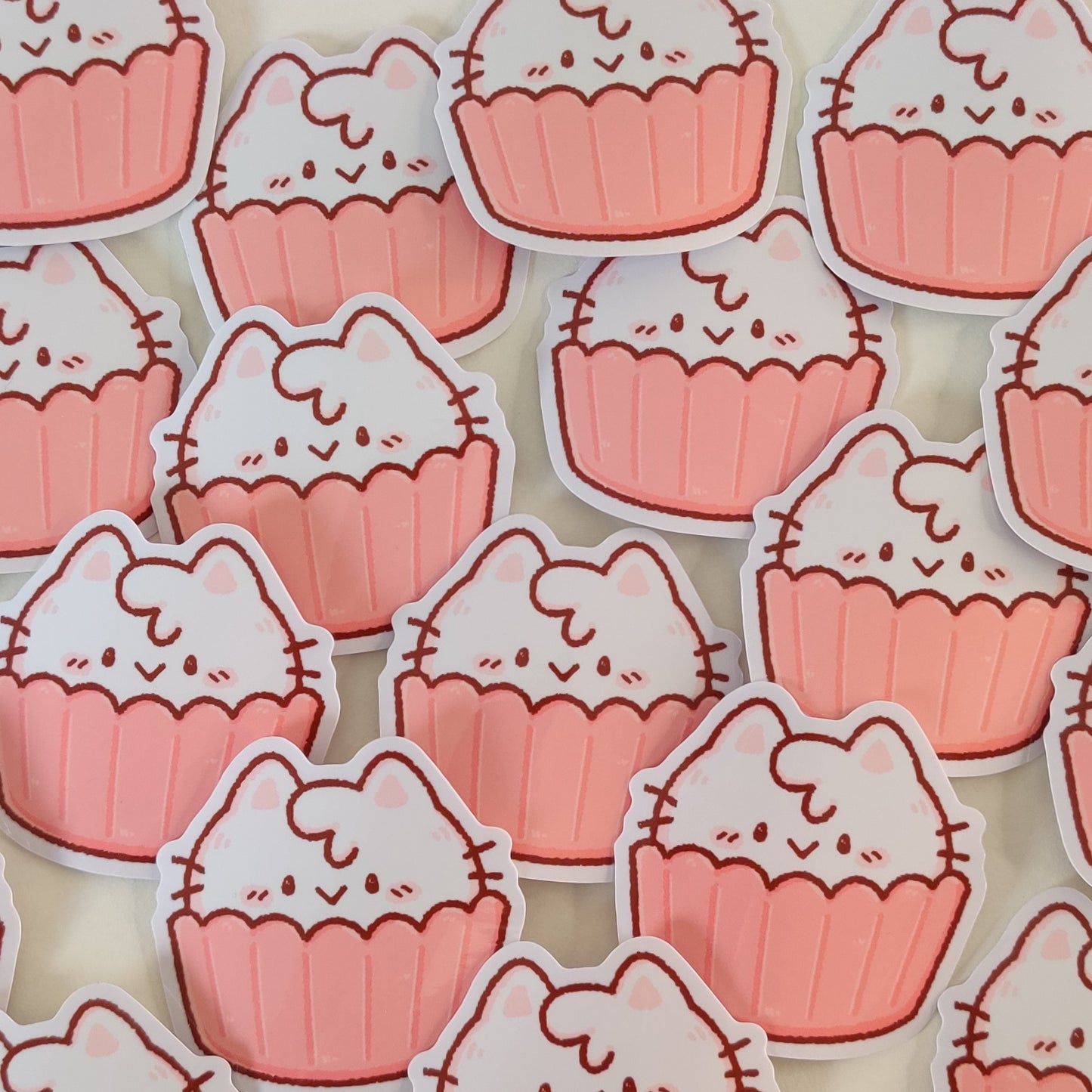 Cat Cupcake Sticker