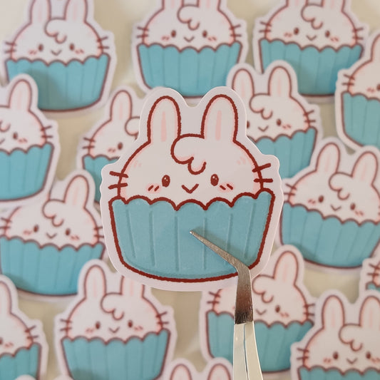 Bunny Cupcake Sticker
