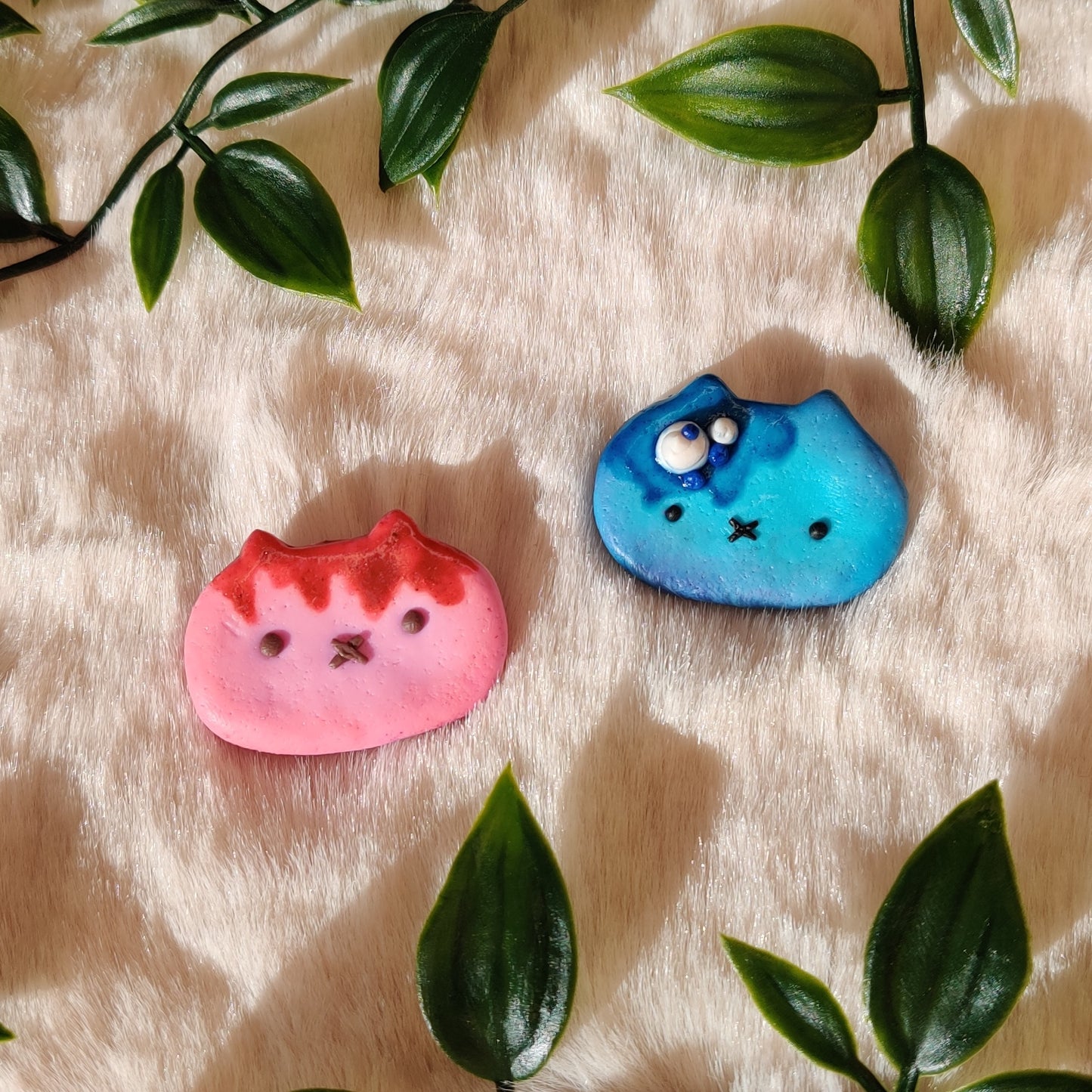 Cookie Cat — Polymer Clay Pin