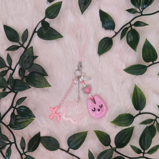 Pink Puppy — Polymer Clay Charm