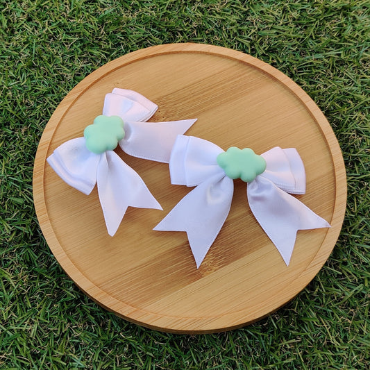 Mint Cloud Hair Bow