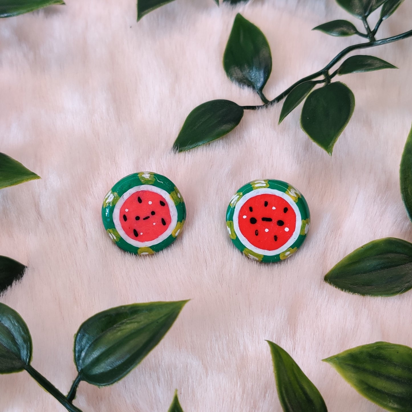 Watermelon Buddy — Polymer Clay Pin