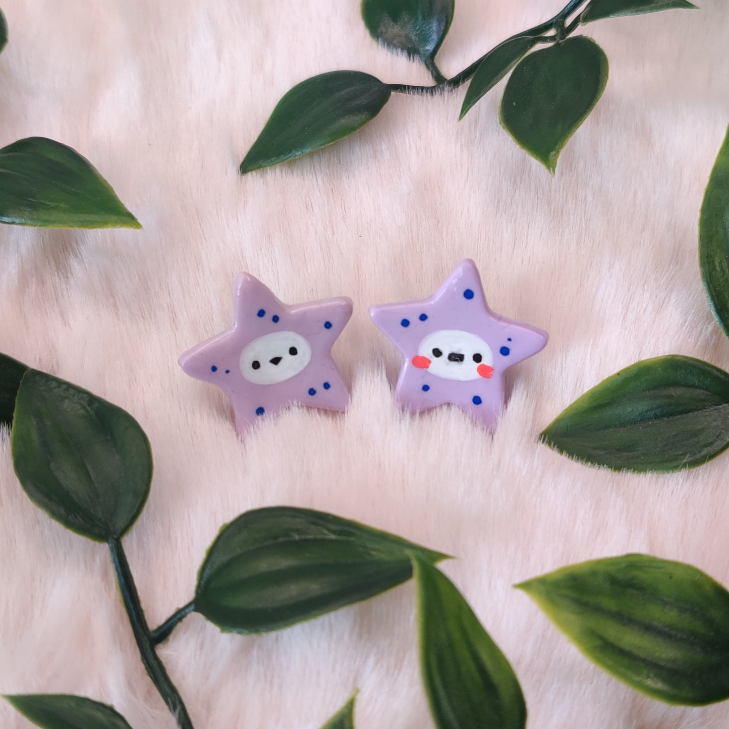 Purple Star — Polymer Clay Pin