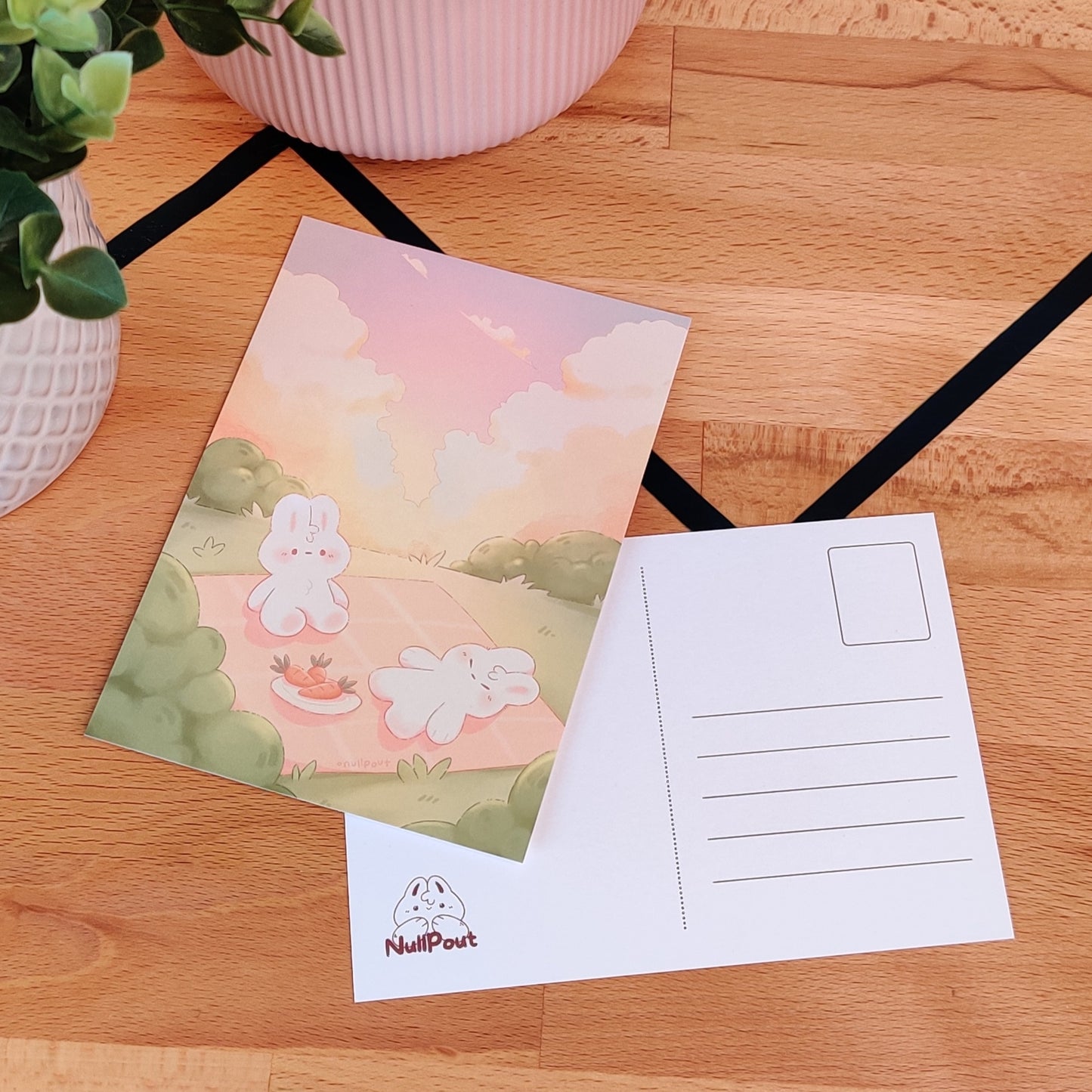 Picnic Bunnies Postcard