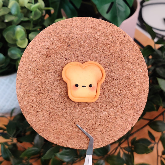 Unhappy Toast — Polymer Clay Pin
