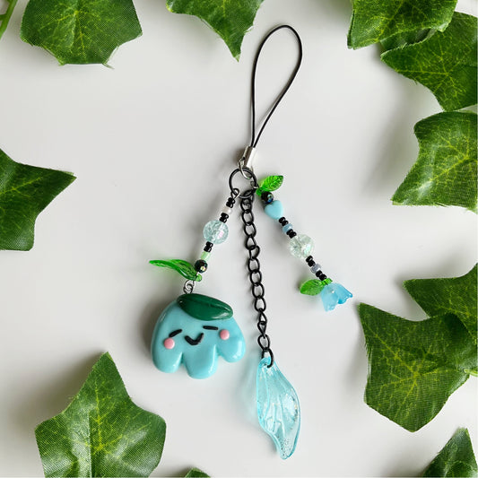 Blue Bellflower — Polymer Clay Charm