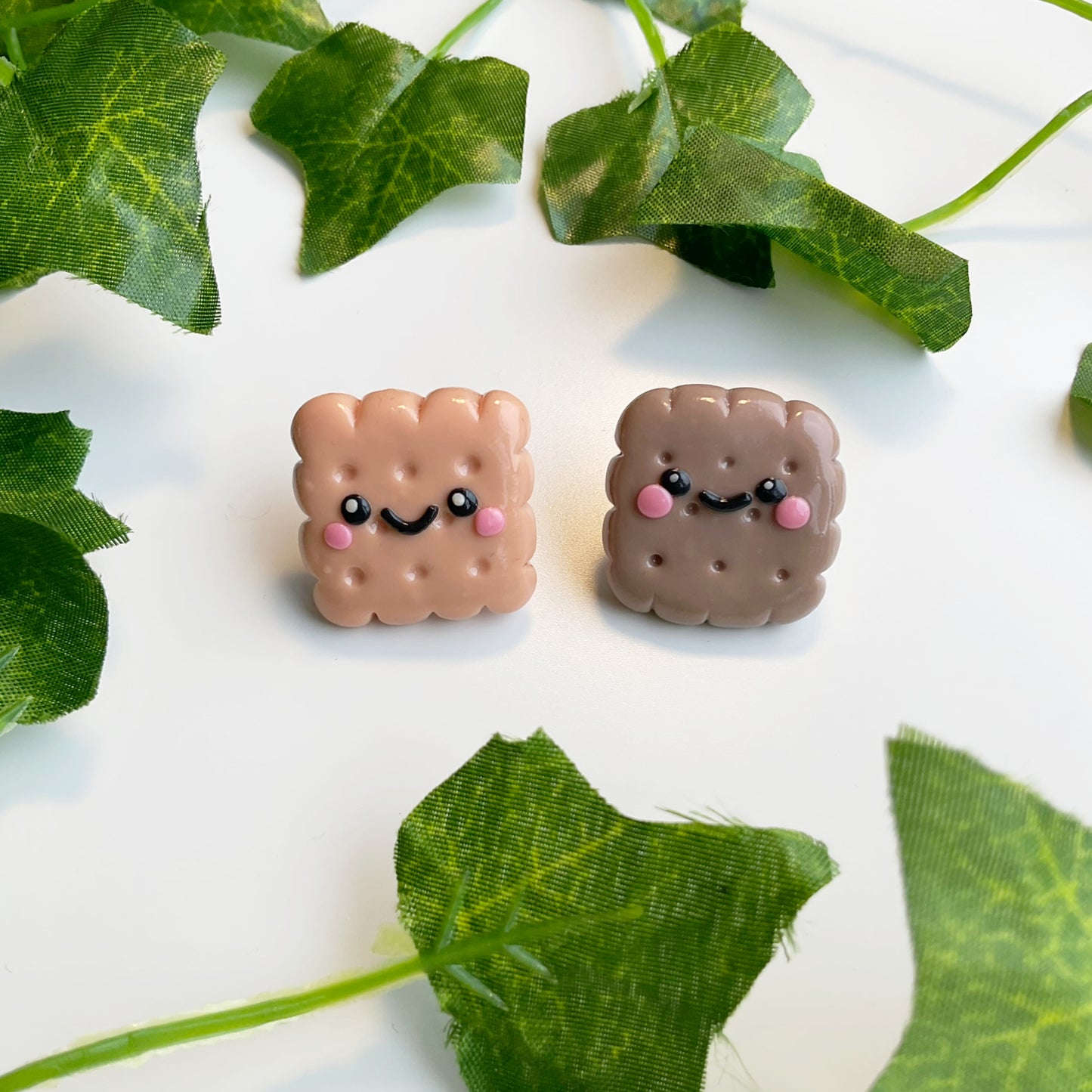 Happy Biscuit — Polymer Clay Pin