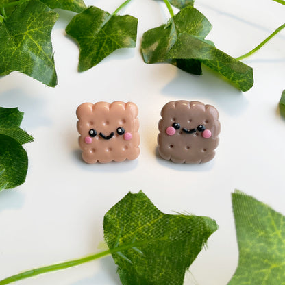 Happy Biscuit — Polymer Clay Pin
