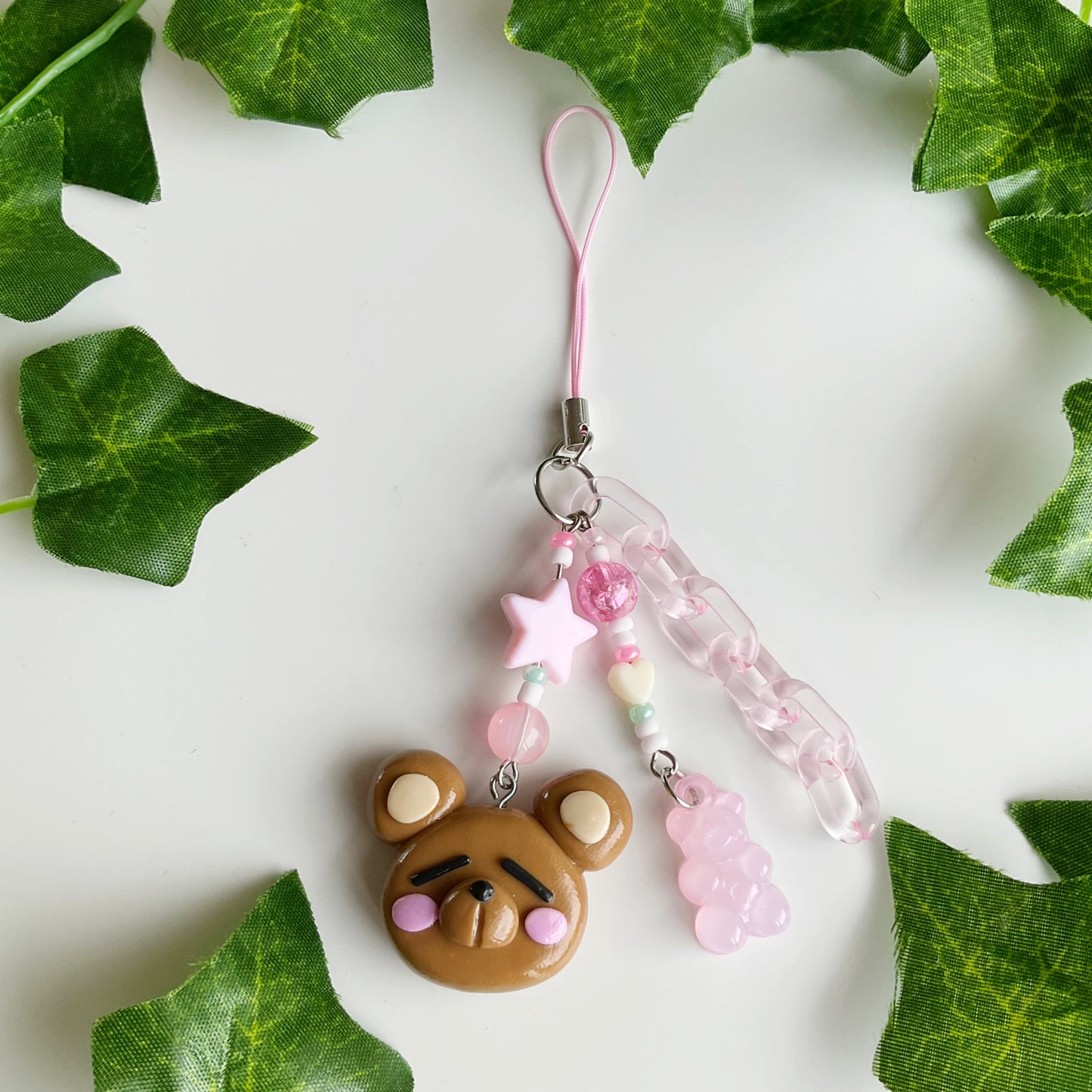 Brown Bear — Polymer Clay Charm