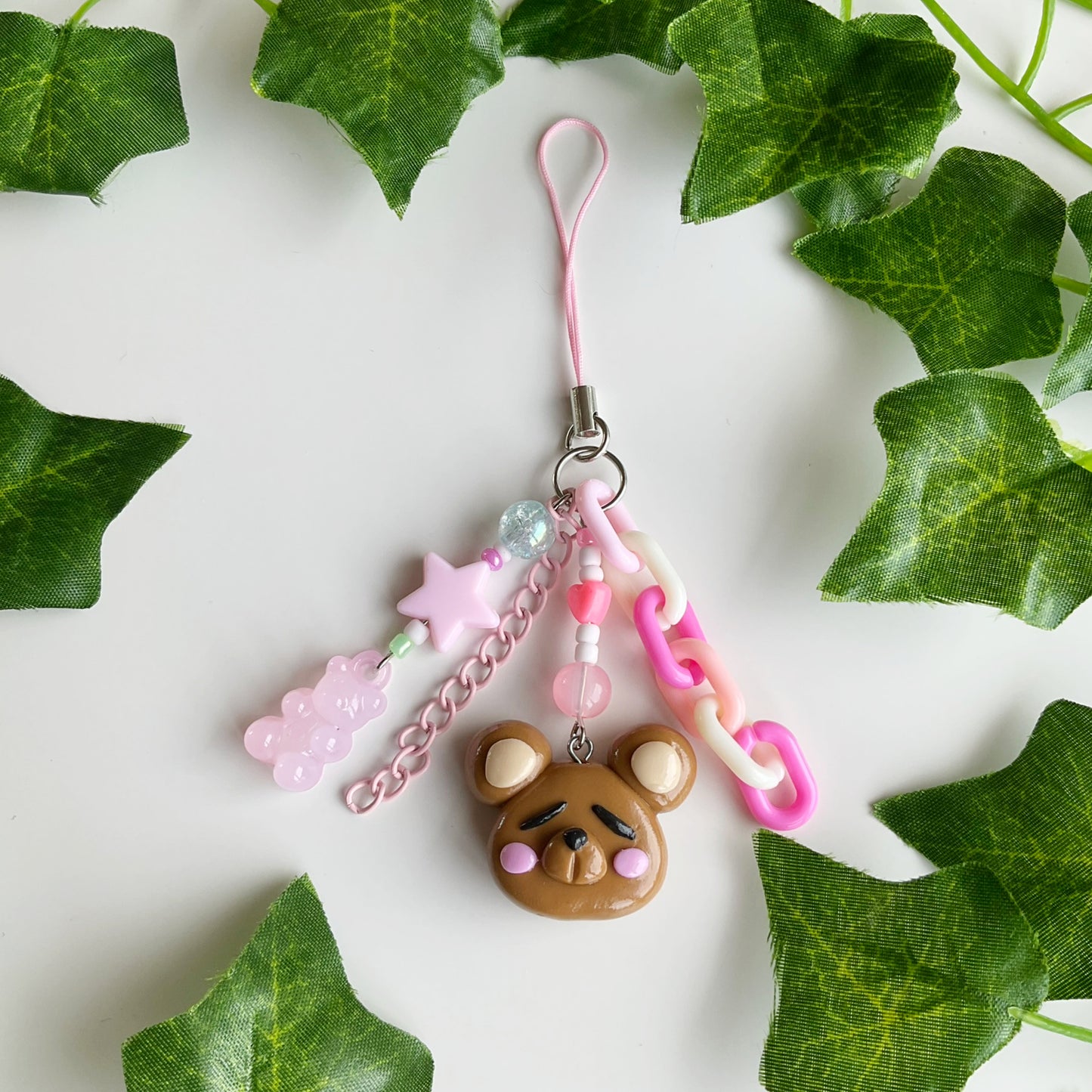 Brown Bear — Polymer Clay Charm