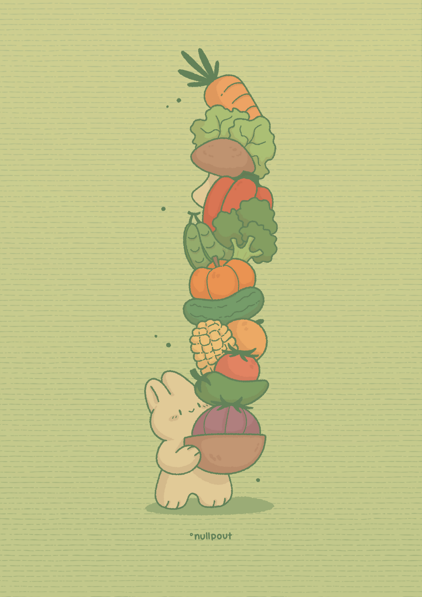 Veggie Bunny postcard