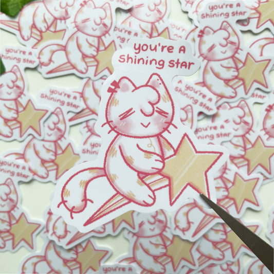 Shining Star Cat Sticker