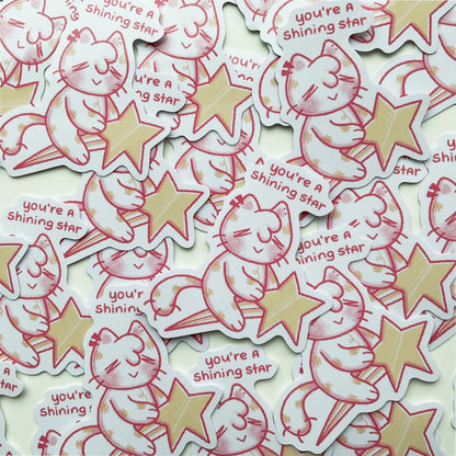 Shining Star Cat Sticker